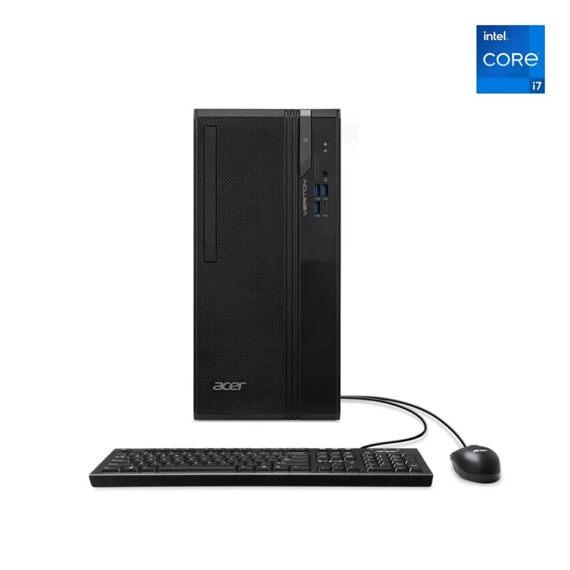 Acer Veriton VS2720G (Mid Tower Desktop) With Acer EK251Q Monitor - 24.5" IPS Monitor, ZERO Frame Pro, Acer VisionCare